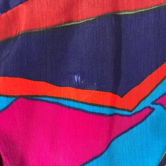 Wild wacky colorful vintage button up woman’s blouse and or jacket size 12 - Picture 8 of 10